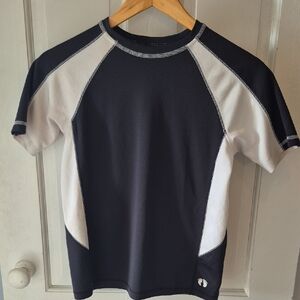 Hang Ten Kids Swim Rashguard - Black and White